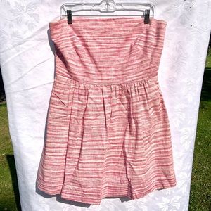 Strapless Pink & White Banana Republic Dress